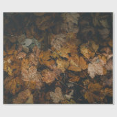 STÜCK DER BROWN MAPLE-BLÄTTER GESCHENKPAPIER (Flach)