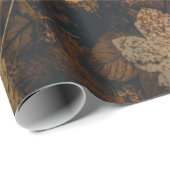STÜCK DER BROWN MAPLE-BLÄTTER GESCHENKPAPIER (Rolleneckpunkt)