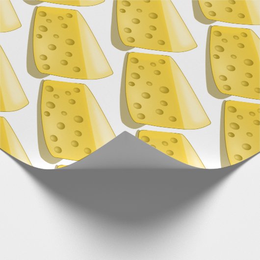 Stück des Käsemusters Geschenkpapier (Ecke)