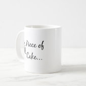 Stück des Kuchens Kaffeetasse (Vorderseite Links)