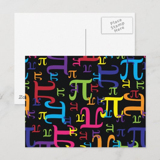 Stück des Pi Postkarte (Vorne/Hinten)