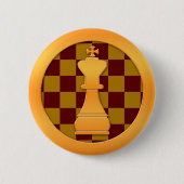 Stück Goldkönig-Schach Button (Vorderseite)