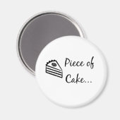 Stück Kuchen Magnet (Vorderseite/Rückseite)