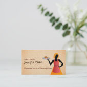 Stück Kuchen-Visitenkarten Visitenkarte (Stehend Vorderseite)