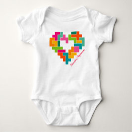 Stück, Liebe und Polyominoie Baby-Shirt Baby Strampler