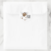 Stuck On You Clean Minimal Style  Runder Aufkleber (Tasche)