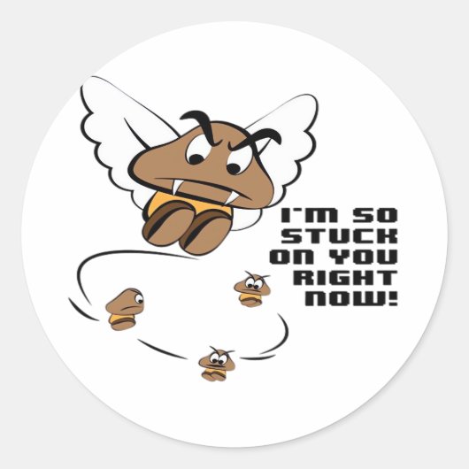 Stuck On You Clean Minimal Style  Runder Aufkleber (Vorderseite)