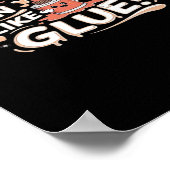 Stuck On You Like Glue Adorable Love Heartfelt Des Poster (Ecke)
