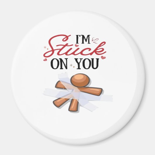 Stuck On You Modern Minimal Design  Magnet (Vorne)