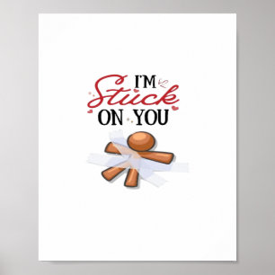 Stuck On You Modern Minimal Design Poster