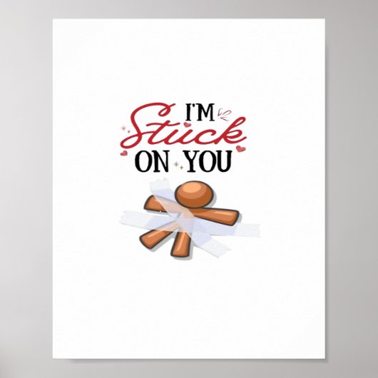 Stuck On You Modern Minimal Design Poster (Vorne)