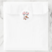 Stuck On You Modern Minimal Design  Runder Aufkleber (Tasche)