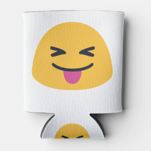 Stuck out Zunge geschlossene Augen Emoji Dosenkühler