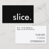 Stück. Pizza Rabattkarte (Vorne/Hinten)