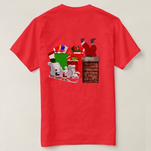 Stuck Santa T-Shirt (Design Rückseite)