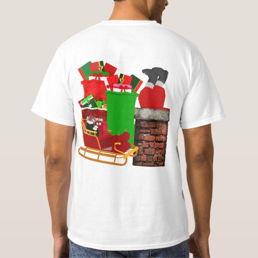 Stuck Santa Tri-Blend-Shirt T-Shirt (Rückseite)