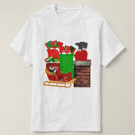 Stuck Santa Tri-Blend-Shirt T-Shirt (Design vorne)