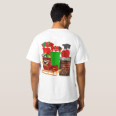 Stuck Santa Tri-Blend-Shirt T-Shirt (Schwarz voll)