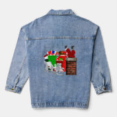 Stuck Santa Unisex Jeansjacke (Rückseite)