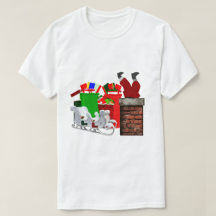 Stuck Santa Unisex T - Shirt