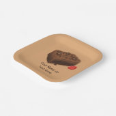 Stück Schokolade Brownie Bake - Text hinzufügen Pappteller (Gewinkelt)
