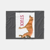 Stuck Together Dogs Funny Couple Saying Quote Dog  Fleecedecke (Vorderseite (Horizontal))