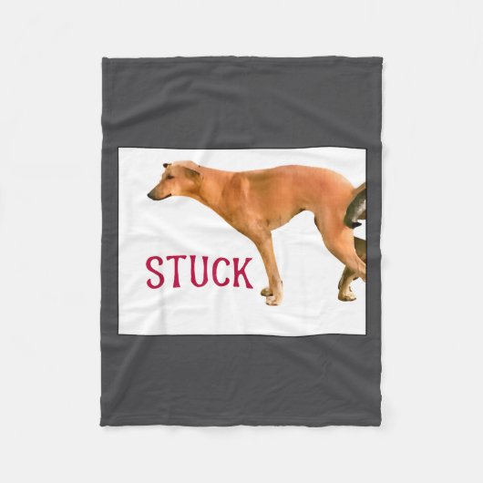 Stuck Together Dogs Funny Couple Saying Quote Dog  Fleecedecke (Vorderseite)