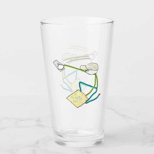 Stuckateur Stickman Glas (Vorderseite)