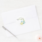 Stuckateur Stickman Runder Aufkleber (Umschlag)