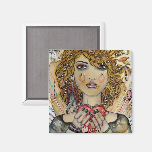 Stückchen Magnet (Vorderseite/Rückseite)