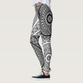Stückchen-Mandala-Gitter Leggings (Links)
