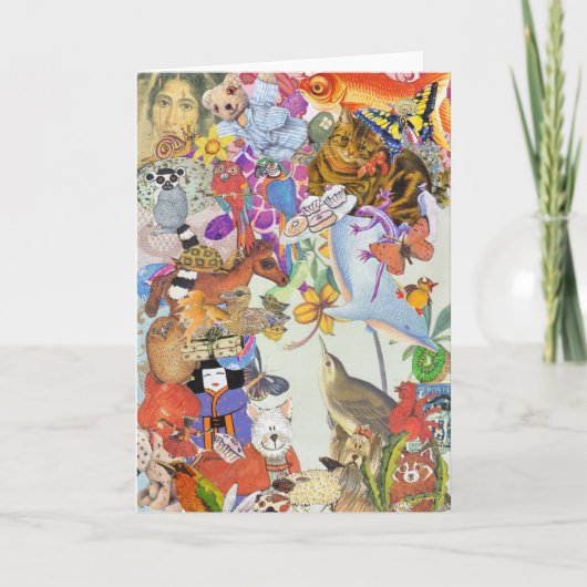 Stückchen u. Grußkarte der Bob-Collage 2 Karte (Vorderseite)