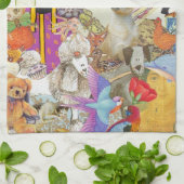 Stückchen und Bob-Collage 1 Küchen-Tuch Handtuch (Gefaltet)