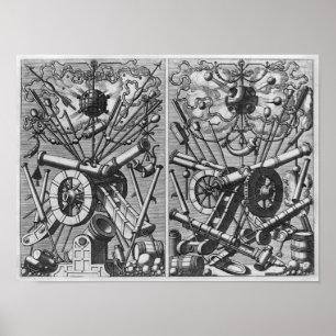 Stücke Artillerie Poster