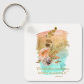 Stücke des himmlischen Zitats Boho Blume Schlüsselanhänger (Vorderseite)