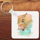 Stücke des himmlischen Zitats Boho Blume Schlüsselanhänger (Vorderseite)