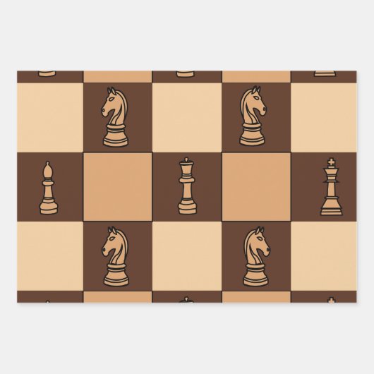 Stücke des Schachbretts Geschenkpapier Set (Vorderseite)