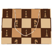 Stücke des Schachbretts Große Geschenktüte (Vorderseite)