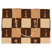 Stücke des Schachbretts Große Geschenktüte (Rückseite)