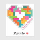 Stücke, Liebe und Polyominoe, Vinyl-Aufkleber Aufkleber (Blatt)