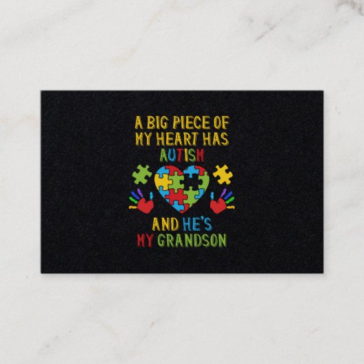 Stücke meines Herzens Grandson Visitenkarte (Vorderseite)