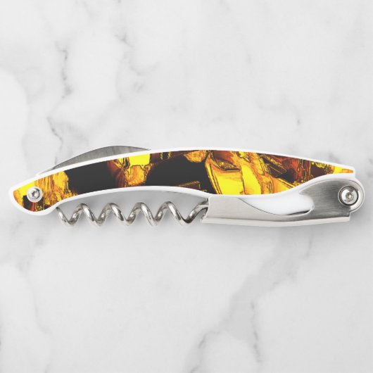 Stücke oder Bagasse aus getrockneter Mandarine Kellnermesser (Rückseite)