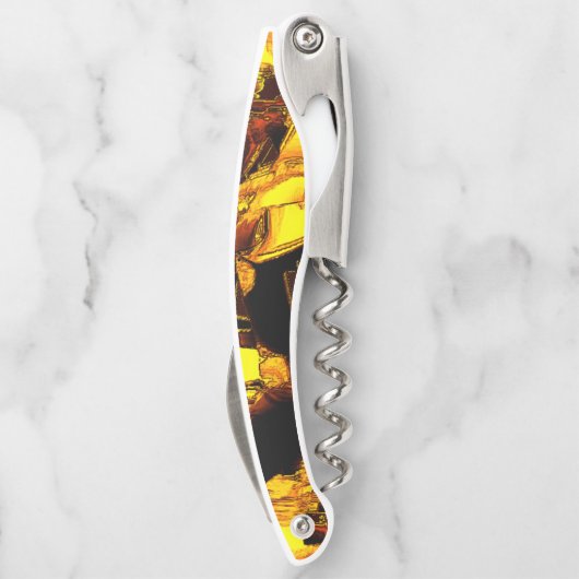 Stücke oder Bagasse aus getrockneter Mandarine Kellnermesser (Rückseite)