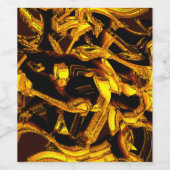 Stücke oder Bagasse aus getrockneter Mandarine Weinetikett (Einzelnes Label)