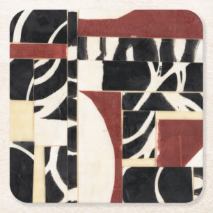 Stücke u. Teile I Rechteckiger Pappuntersetzer