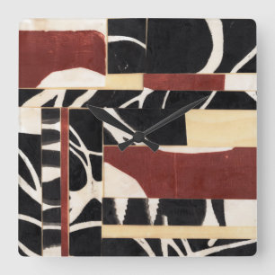 Stücke u. Teile II Quadratische Wanduhr