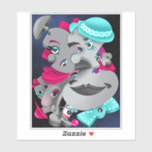 Stücke und Stücke - Aufkleber für Surreal-Puzzle-G