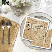 Stücke Vintager Musik IDE389 Serviette