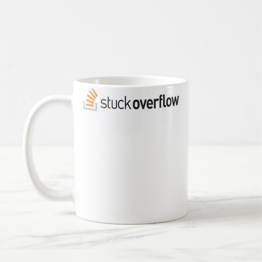 Stuckoverflow Präzises Logo Kaffeetasse (Links)