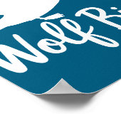 Stud Canadian Wolf Bird Funny  Poster (Ecke)